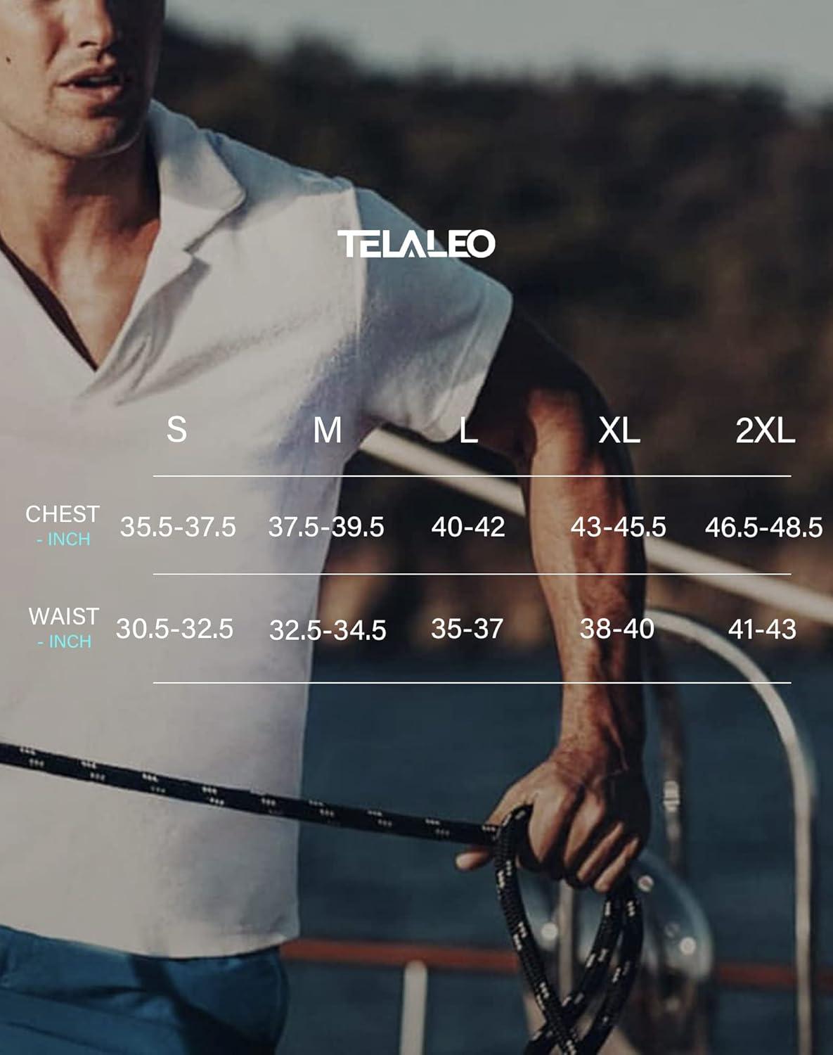 imageTELALEO 5 Pack Mens Polo Shirts Quick Dry Short Sleeve Golf T Shirt Performance Moisture Wicking Casual Workout L Sete5 Pack