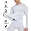 5 or 4 Pack Compression Shirts for Men Long Sleeve Athletic Base Layer Undershirt Gear T Shirt for Workout(2 Black/2white Shirts)