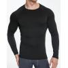 5 or 4 Pack Compression Shirts for Men Long Sleeve Athletic Base Layer Undershirt Gear T Shirt for Workout(Black(4 Pack Shirts))