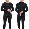 5 or 4 Pack Men’s Thermal Compression Pants Fleece Lined Sports Tights Athletic Leggings Cold Weather Baselayer Winter Gear(1*crew Neck & 1*turtle Mock Neck & 1*pant (3 Pcs Black))