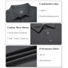 TELALEO 2 Pack Mens Polo Shirts UPF 50+ Quick Dry Performance Golf Summer Shirts Collared Moisture Wicking(Seta)