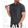 TELALEO 2 Pack Mens Polo Shirts UPF 50+ Quick Dry Performance Golf Summer Shirts Collared Moisture Wicking(Setb(light Blue / Light Grey))