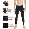 TELALEO 2 Set Mens Thermal Underwear Fleece Lined Long Johns 4 Pcs Base Layer Shirts Pant for Cold Winter Weather((2 Set)black/Gray)