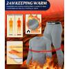 TELALEO 2 Set Mens Thermal Underwear Fleece Lined Long Johns 4 Pcs Base Layer Shirts Pant for Cold Winter Weather(Setb)