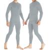 TELALEO 2 Set Mens Thermal Underwear Fleece Lined Long Johns 4 Pcs Base Layer Shirts Pant for Cold Winter Weather(Setb)