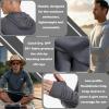 TELALEO 3 Pack Men’s UPF 50+ Sun Protection Lightweight Hoodie Performance Long Sleeve SPF UV Shirt for Fishing Running(Light Gray/Blue/Gray 3 Pack)