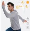 TELALEO 3 Pack Men’s UPF 50+ Sun Protection Lightweight Hoodie Performance Long Sleeve SPF UV Shirt for Fishing Running(Light Gray/Navy Blue/Light Green 3 Pack)