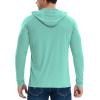 TELALEO 3 Pack Men’s UPF 50+ Sun Protection Lightweight Hoodie Performance Long Sleeve SPF UV Shirt for Fishing Running(Light Gray/Navy Blue/Light Green 3 Pack)