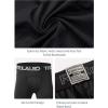 TELALEO 3/4 Boys Youth Compression Leggings Tights Base Layer Sports Running Capris Kids for Workout Training(Black/White/Navy)