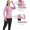 TELALEO 4 Pack Women’s Compression Shirt Long Sleeve Performance Workout Baselayer Athletic Top Sports Gear(Long Sleeve-black+grey+blue+purple)