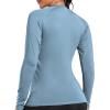 TELALEO 4 Pack Women’s Compression Shirt Long Sleeve Performance Workout Baselayer Athletic Top Sports Gear(Long Sleeve-black+grey+blue+purple)