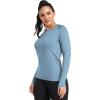 TELALEO 4 Pack Women’s Compression Shirt Long Sleeve Performance Workout Baselayer Athletic Top Sports Gear(Long Sleeve-black+grey+blue+purple)
