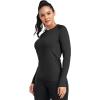 TELALEO 4 Pack Women’s Compression Shirt Long/Short Sleeve Performance Workout Baselayer Athletic Top Gym Sports Gear(Long/Short Sleeve-4black)