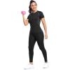 TELALEO 4 Pack Women’s Compression Shirt Long/Short Sleeve Performance Workout Baselayer Athletic Top Gym Sports Gear(Long/Short Sleeve-4black)