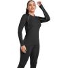 TELALEO 4 Pack Women’s Compression Shirt Long/Short Sleeve Performance Workout Baselayer Athletic Top Gym Sports Gear(Long/Short Sleeve-4black)