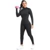 TELALEO 4 Pack Women’s Thermal Long Sleeve Tops Mock Neck Shirts, Fleece Lined Compression Turtleneck Base Layer(2black/2white)