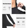 TELALEO 4 Pack Women’s Thermal Long Sleeve Tops Mock Neck Shirts, Fleece Lined Compression Turtleneck Base Layer(2black/2white)