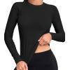 TELALEO 4 Pack Women’s Thermal Shirts Fleece Lined Athletic Tops Long Sleeve Compression Workout Baselayer for Cold Weather(2b1g1b)