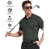 TELALEO 4/5 Pack Mens Polo Shirts Quick Dry Short Sleeve Golf T Shirt Performance Moisture Wicking Casual Workout(Black/Light Grey/Green/Light Blue/Blue(5 Pack))