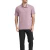 TELALEO 4/5 Pack Mens Polo Shirts Quick Dry Short Sleeve Golf T Shirt Performance Moisture Wicking Casual Workout(Setd(5 Pack)-heather-jujube Red/Blue/Purple/Deep Blue/Black)