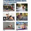 TELALEO 5 Pack 3″/5″ Womens Volleyball Shorts Spandex Compression Shorts Workout Performance High Waist Yoga Biker Shorts(5black(3inch))
