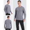 TELALEO 5 Pack Long Sleeve Shirts for Men Quick Dry Moisture Wicking Sun Protection Tee Shirts Workout T Shirts Casual