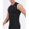 TELALEO 5 Pack Men’s Athletic Compression Shirts Sleeveless Workout Tank Top Sports Base Layer Running Basketball(Black/Charcoal/White(five Pack))
