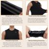 TELALEO 5 Pack Men’s Athletic Compression Shirts Sleeveless Workout Tank Top Sports Base Layer Running Basketball(Black/Charcoal/White(five Pack))