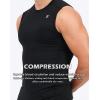 TELALEO 5 Pack Men’s Athletic Compression Shirts Sleeveless Workout Tank Top Sports Base Layer Running Basketball(Black/White(five Pack))