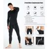 TELALEO 5 Pack Men’s Compression Pants for Workout, Running,Basketball,Football-Sports Baselayer Leggings(Black(five Pack))