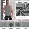 TELALEO 5 Pack Men’s Workout Tank Tops Sleeveless Mesh Muscle Gym Shirt Quick Dry Black/Gray/Charcoal/Navy/Blue(Black/Gray/Charcoal/Navy/Blue (5 Pack))