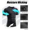 TELALEO 6 Pack Men’s Compression Shirt Short Sleeve Athletic Baselayer Sports T Shirts Workout Tops for Men Black White(3black+3white (6 Pack Shirts))