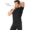 TELALEO 6 Pack Men’s Compression Shirt Short Sleeve Athletic Baselayer Sports T Shirts Workout Tops for Men Black White(6black(6 Pack Shirts))