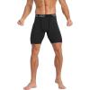 TELALEO 6 or 5 Pack Compression Shorts for Men Spandex Sport Shorts Athletic Workout Running Performance Baselayer Underwear(5black)