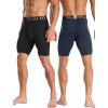 TELALEO 6 or 5 Pack Compression Shorts for Men Spandex Sport Shorts Athletic Workout Running Performance Baselayer Underwear(Black(6pcs))