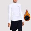 TELALEO Boys Girls Thermal Compression Shirt Youth Long Sleeve Top Fleece Lined Turtle Neck Athletic Base Layer Undershirt(White(turtle Neck))
