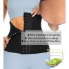 TELALEO Neoprene Waist Trainer for Women Slimming Body Shaper Waist Trimmer Cincher Sweat Belt(Black Double Belt With Hook)
