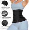 TELALEO Neoprene Waist Trainer for Women Slimming Body Shaper Waist Trimmer Cincher Sweat Belt(Black Double Belt With Hook)