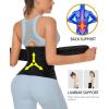TELALEO Neoprene Waist Trainer for Women Slimming Body Shaper Waist Trimmer Cincher Sweat Belt(Black Double Belt With Hook)