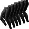 TELALEO 6 or 4 Pack Men’s Compression Pants Leggings Sports Tights Performance Athletic Baselayer Workout Running(Black(6 Pack))