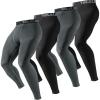 TELALEO 6 or 4 Pack Men’s Compression Pants Leggings Sports Tights Performance Athletic Baselayer Workout Running(Black/Charcoal(4 Pack))