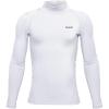 TELALEO Boys Girls Thermal Compression Shirt Youth Long Sleeve Top Fleece Lined Turtle Neck Athletic Base Layer Undershirt(White(turtle Neck))
