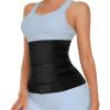 TELALEO Neoprene Waist Trainer for Women Slimming Body Shaper Waist Trimmer Cincher Sweat Belt(Black Double Belt With Hook)