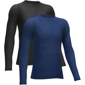TELALEO 4, 3, 2, 5/1 Pack Boys’ Girls’ Compression Shirts Youth Long Sleeve Undershirt Sports Moisture Wicking Baselayer(Black/Navy)