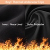 TELALEO Boys Fleece Lined Thermal Compression Leggings Youth Cold Base Layer(3 Black)