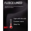 TELALEO Boys Fleece Lined Thermal Compression Leggings Youth Cold Base Layer(Black Fleece Inner)