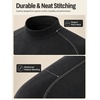 5 Pack Men’s Thermal Compression Shirts Fleece Lined Turtle Mock Neck XXL | Micro fleece lined, moisture wicking, lightweight, tagless, quick dry, 4 way stretch, elastic fabric, winter gear, lounging(Black/Black(g)/White(5 Pack))