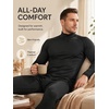 5 Pack Men’s Thermal Compression Shirts Fleece Lined Turtle Mock Neck XXL | Micro fleece lined, moisture wicking, lightweight, tagless, quick dry, 4 way stretch, elastic fabric, winter gear, lounging(Black/Black(g)/White(5 Pack))