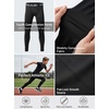 TELALEO Youth Football Pants Boys Compression Leggings Tights Base Layer | Football practice pants and compression tights for boys; moisture wicking youth athletic leggings for hockey baseball(Black(1pcs))