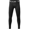 TELALEO Youth Football Pants Boys Compression Leggings Tights Base Layer | Football practice pants and compression tights for boys; moisture wicking youth athletic leggings for hockey baseball(Black(1pcs))